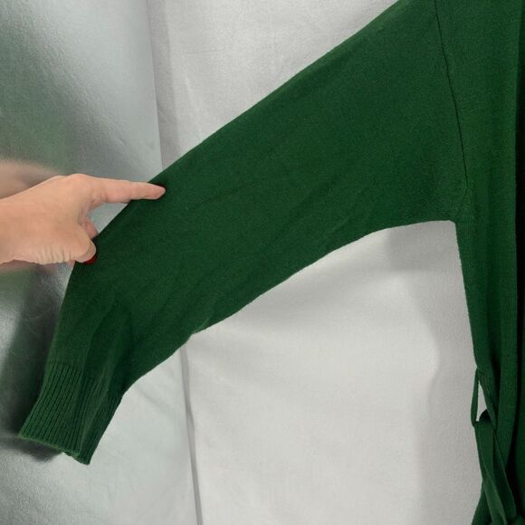 Eloquii Women’s Size 18 / 20 Green Knit Funnel Neck Fitted Sweater Maxi Dress - Picture 6 of 11